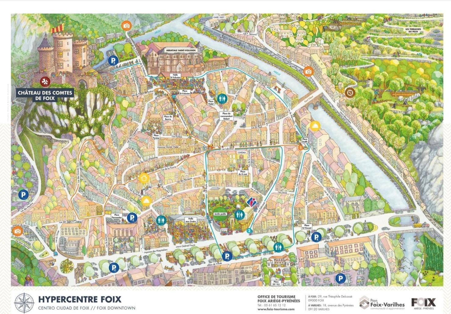 Triplex Avec Vue Sur Place Du Centre Historique. Foix Eksteriør bilde